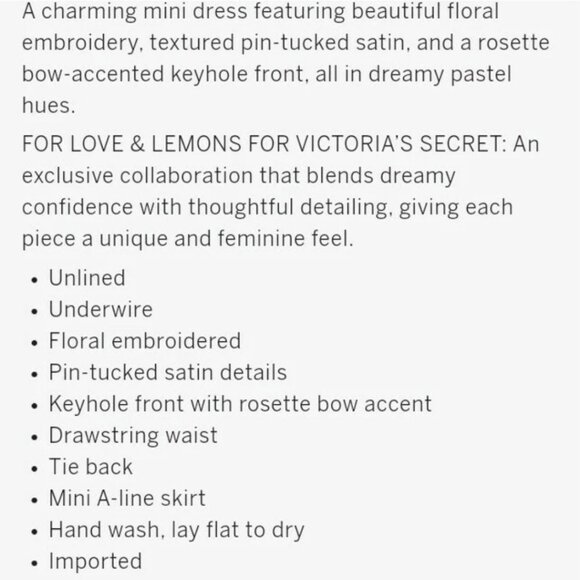 NWT! RARE! For Love and Lemons x Victoria's Secret Watercolor Slip Dress Large - Picture 8 of 16